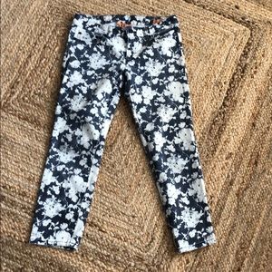 Tory Burch Printed Cropped Jeans